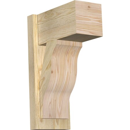 Ekena Millwork Funston Block Rough Sawn Outlooker, Douglas Fir, 8"W x 14"D x 22"H OUT08X14X22FST05RDF
